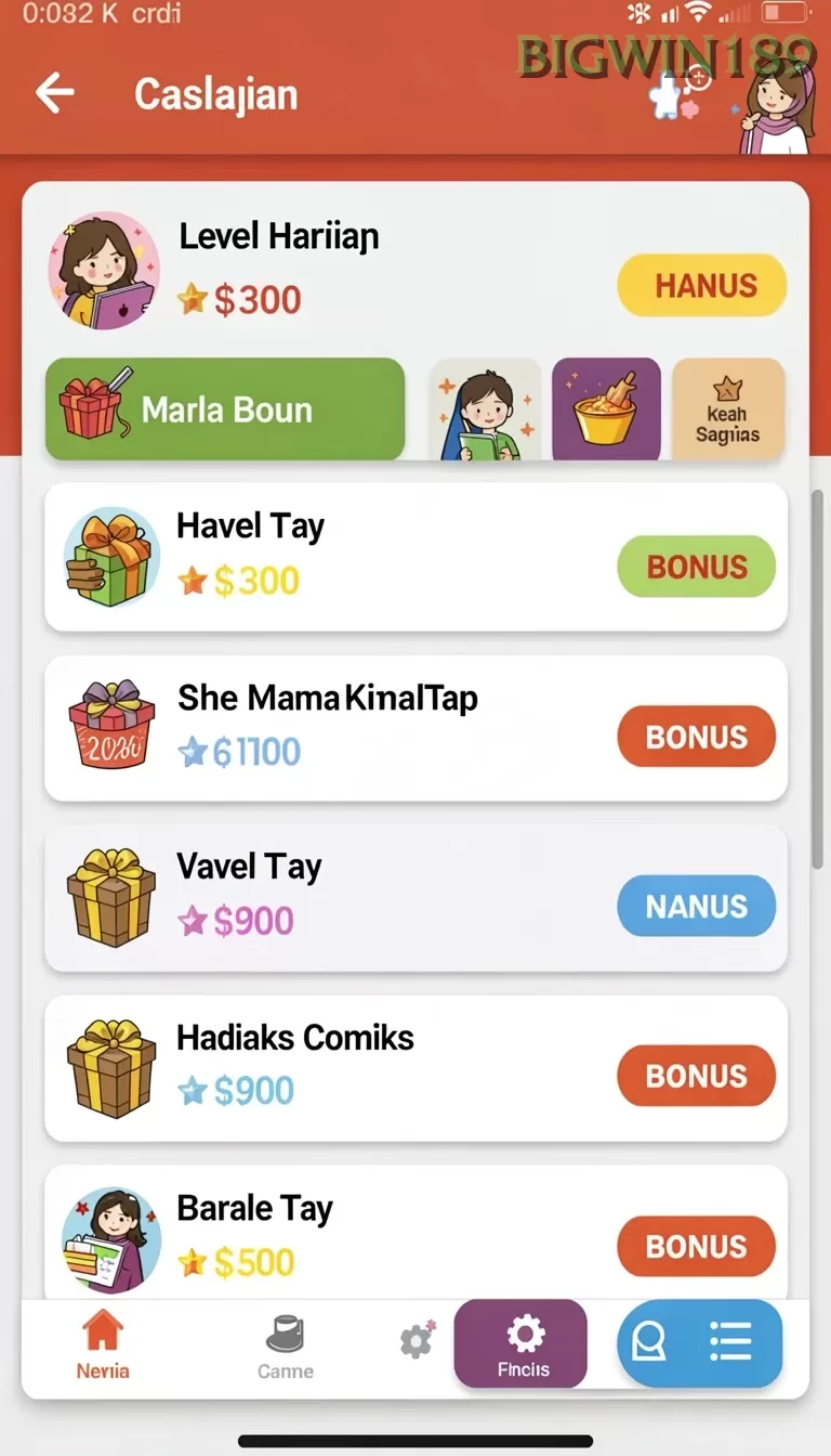 Cuplikan layar ZK7 — menu navigasi